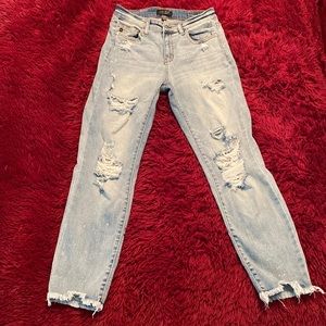 Judy Blue Distressed Boyfriend Fit Jeans